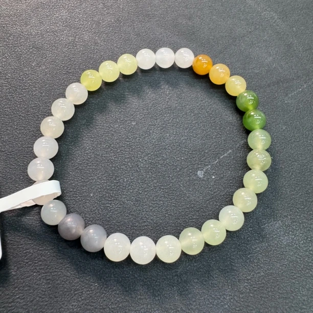 1003-1和田玉青海料多彩吉祥手串卡6