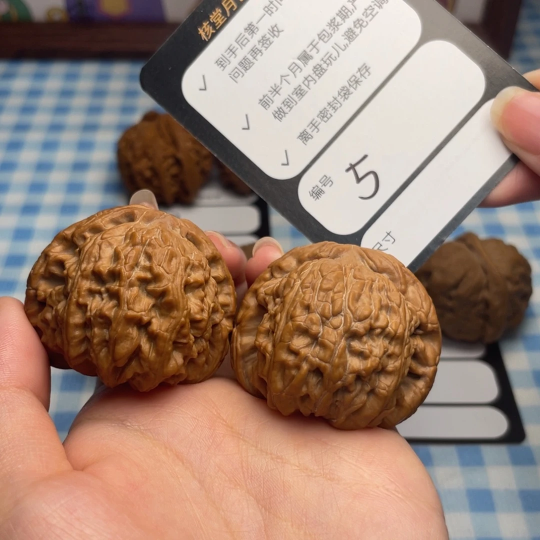 把件文玩核桃5号全品白狮子43尺