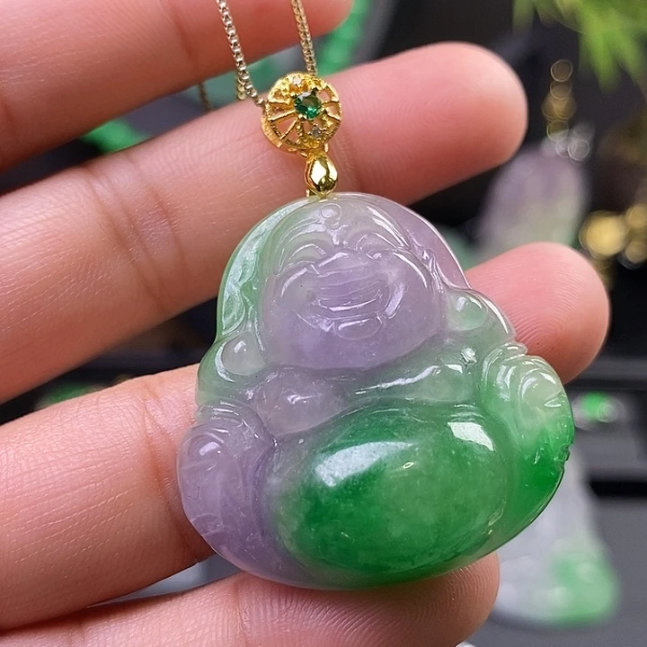 翡翠未镶嵌吊坠(赠链)