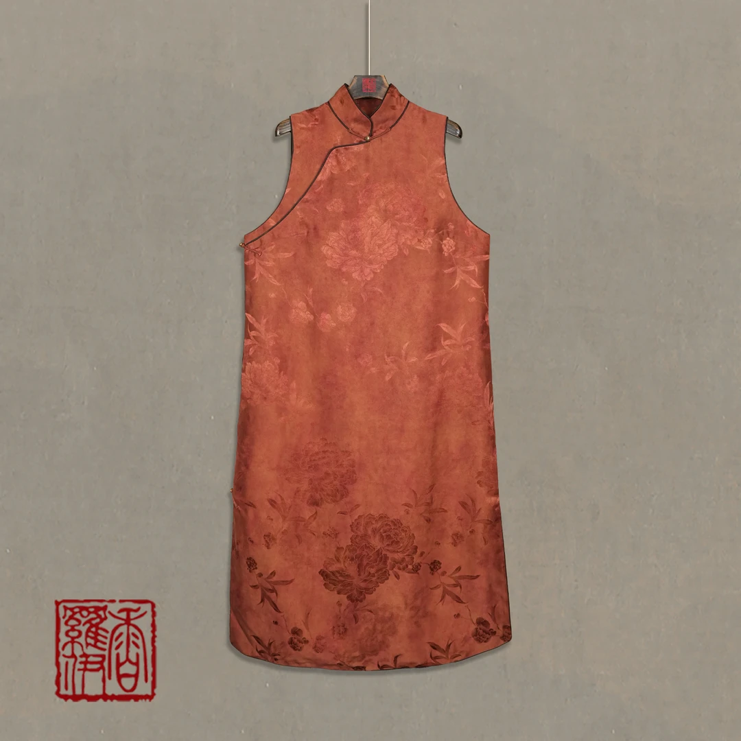 香罗伊【桓锦】传统中式提花马夹
