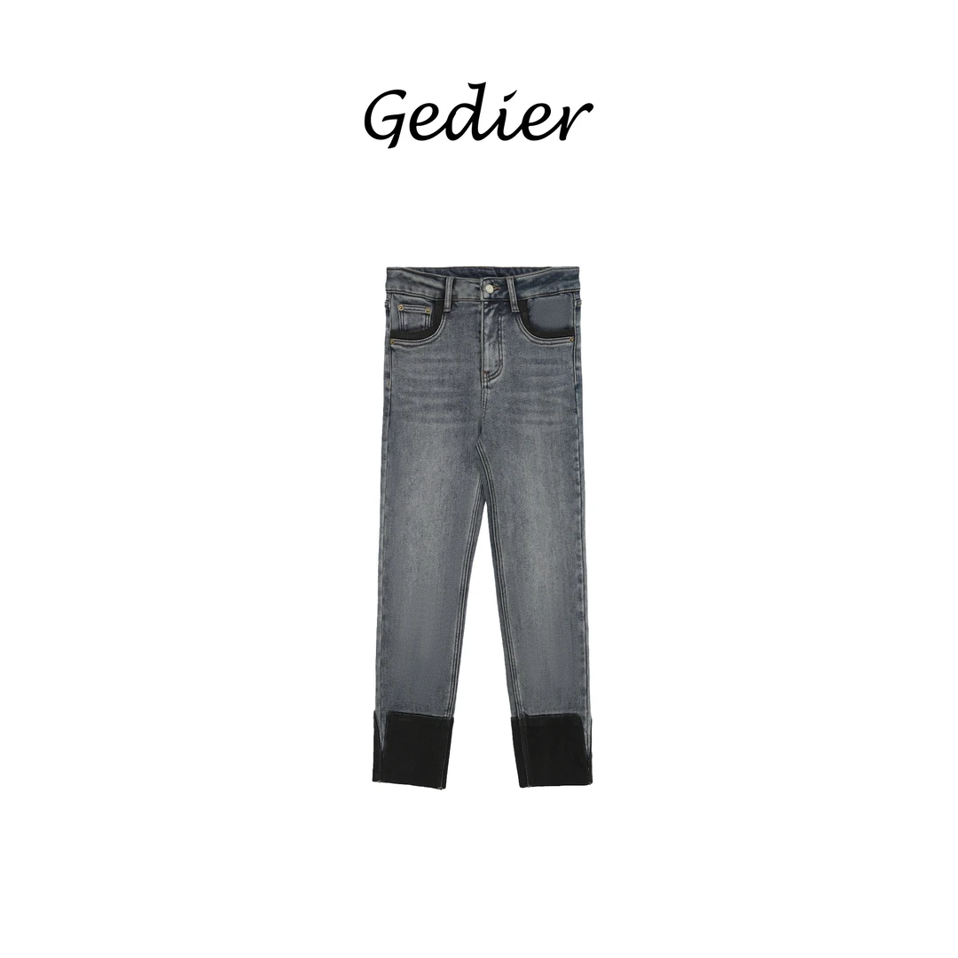 【歌蒂尔Gedier】 女士休闲百搭牛仔裤 KGF50020Y