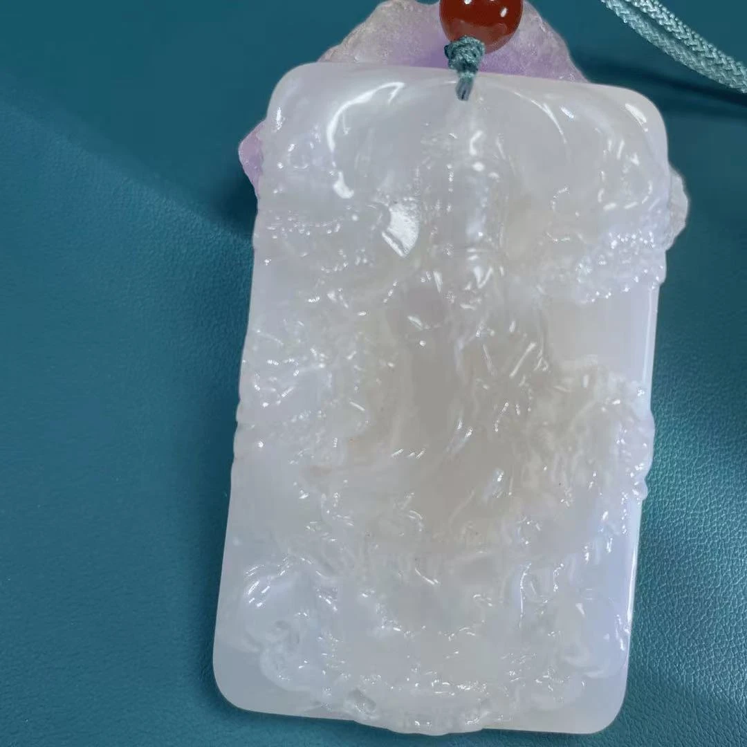 非金属仿水晶吊坠 海云母九龙观音