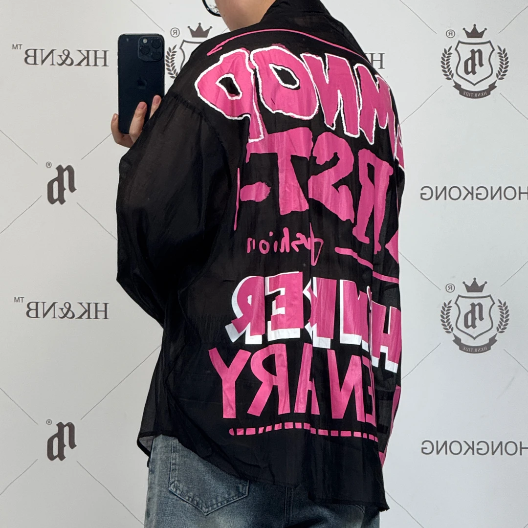 HK&NB x 艺术家系列 夏日清爽半透明时尚宽松潮流印花休闲防晒服