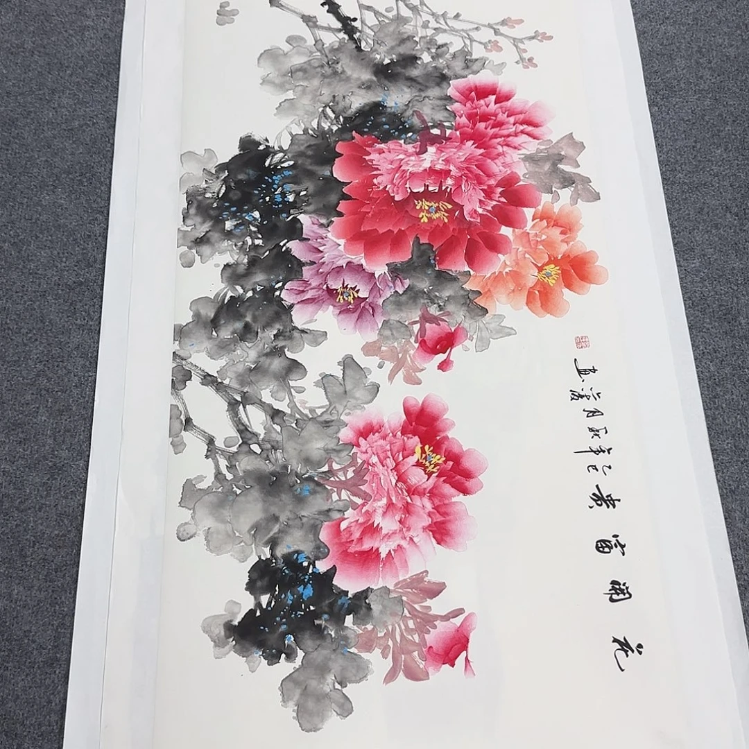 国画100*50纯手绘刘亦凌