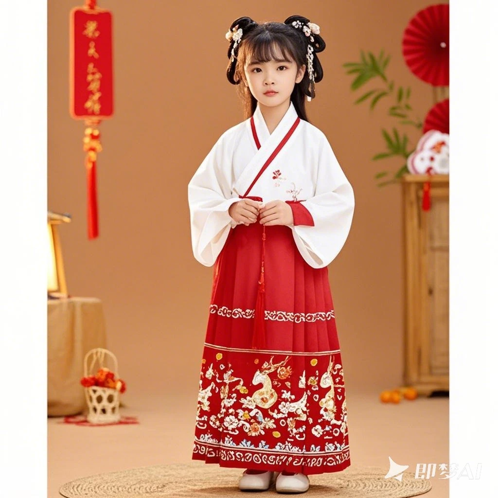 1445女童男童马面裙套装