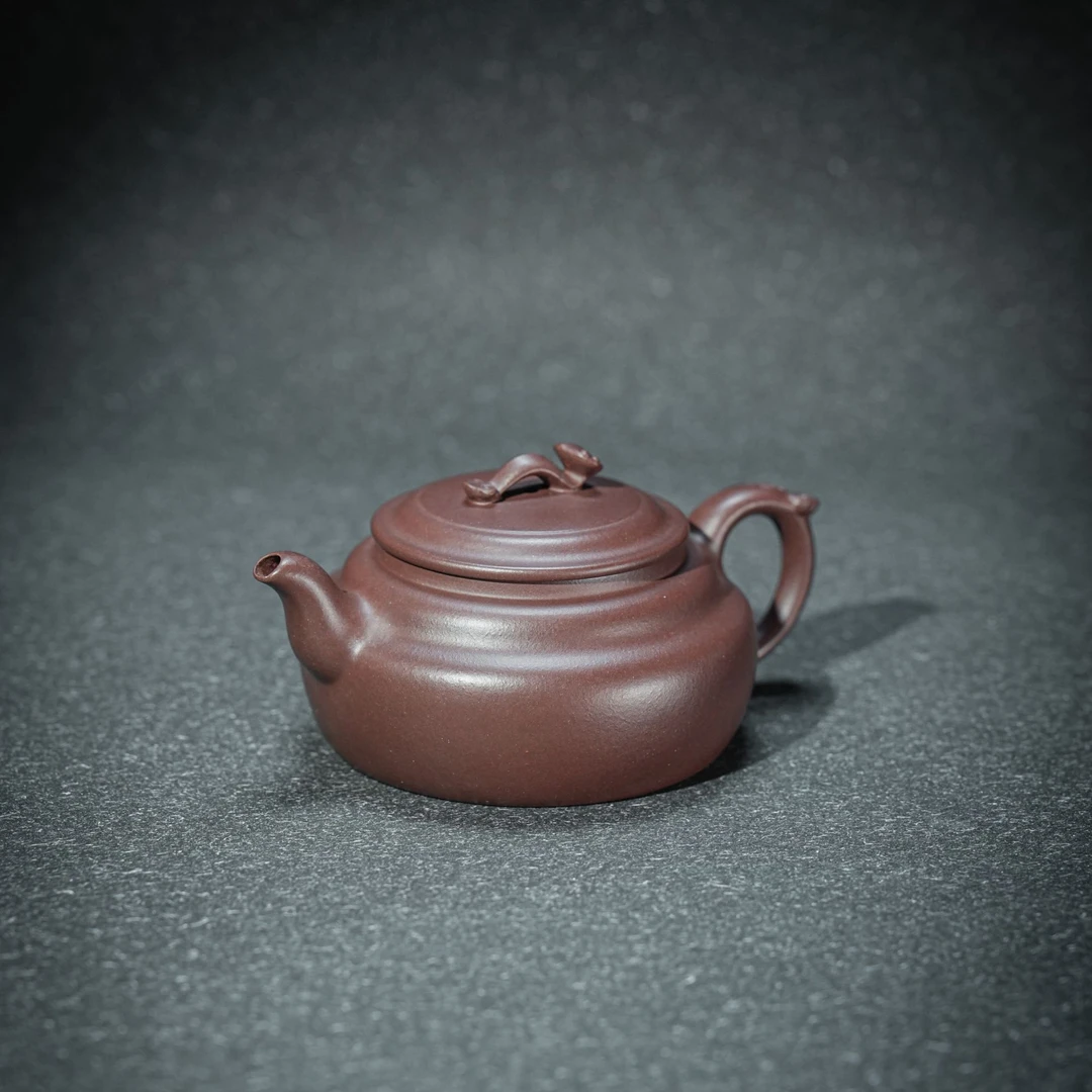 刻字底【天青.如意德钟】老林精选宜兴原矿天青精工紫砂德钟壶170CC