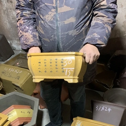 紫砂花盆手工制作