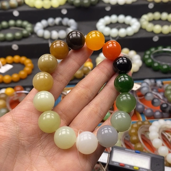 和田玉未镶嵌手链L卡14