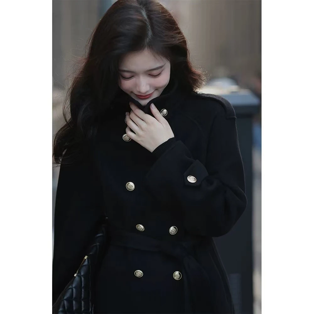 秋冬新款复古气质大衣外套