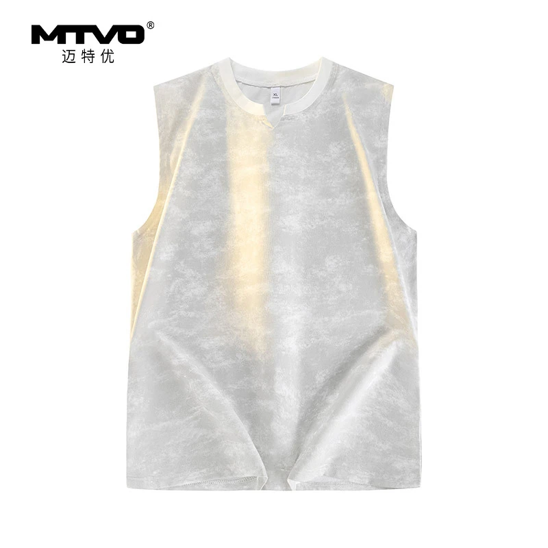 晕染背心2025年夏季新款男生运动日常户外休闲宽松无袖晕染背心