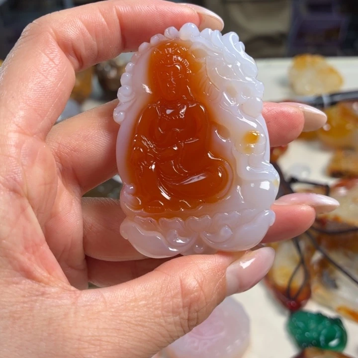 玛瑙/玉髓未镶嵌吊坠(不含链)