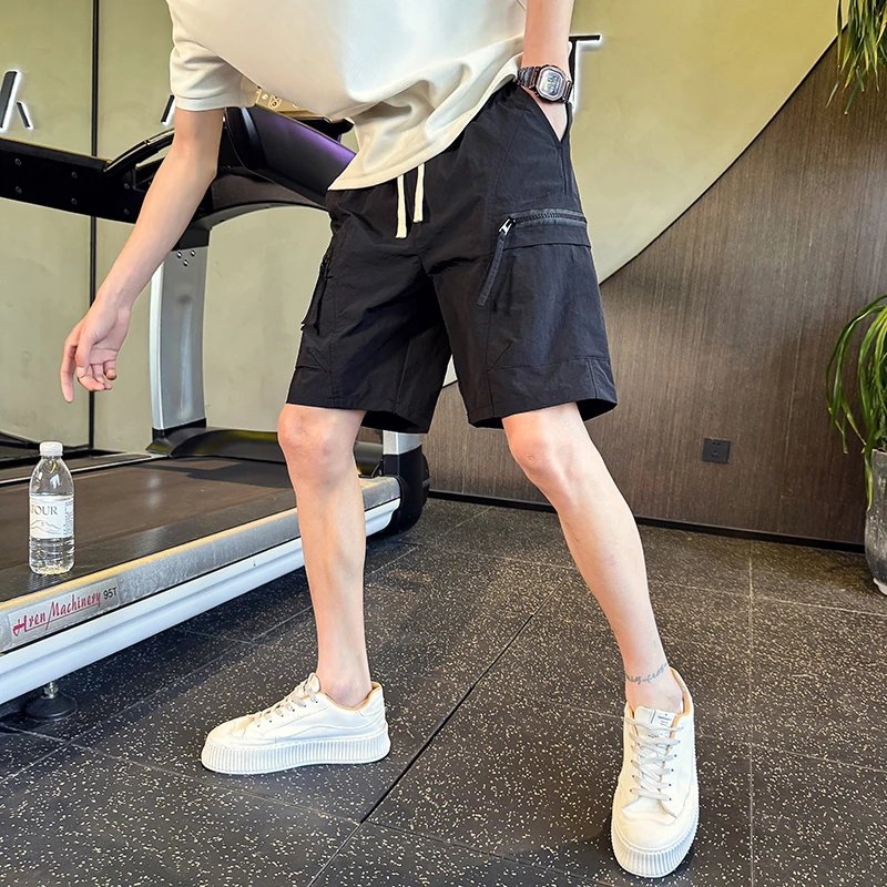 夏季速干工装短裤男士薄款2025新款运动休闲五分裤男装马裤大裤衩