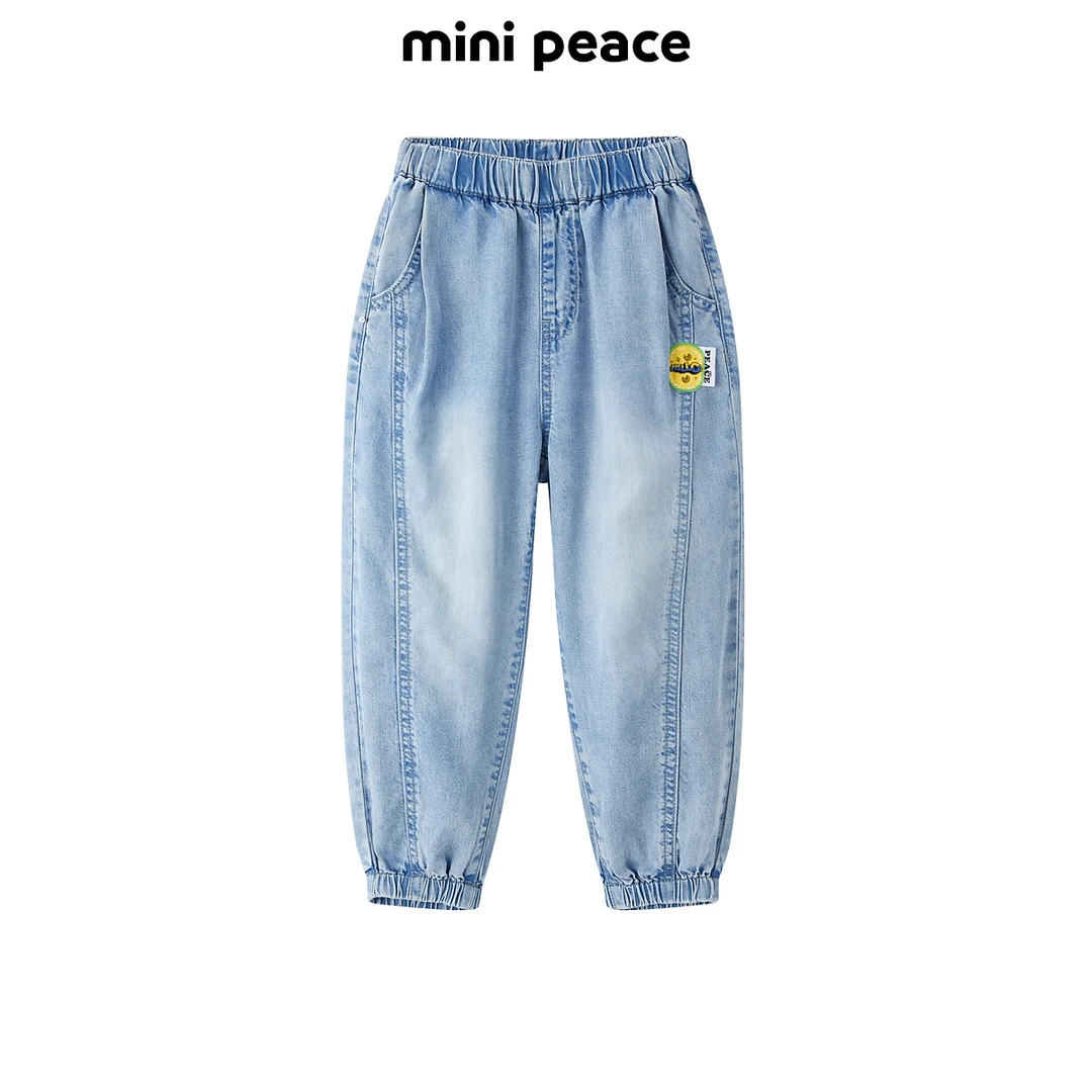 【专柜同款】MINIPEACE太平鸟童装男童薄款牛仔裤夏季儿童防蚊裤