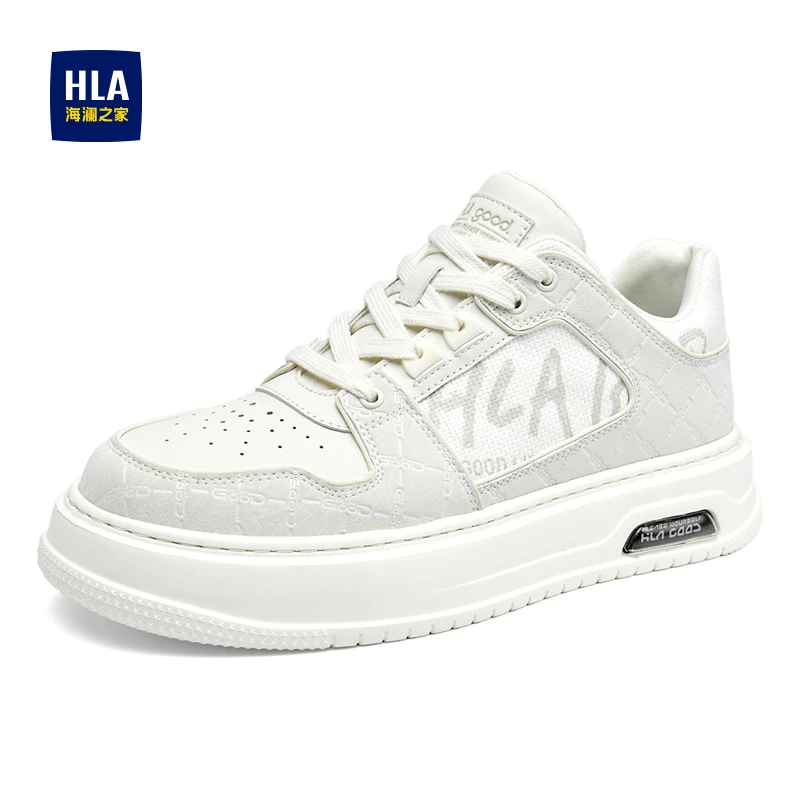 HLA/海澜之家2025春夏男鞋新款时尚休闲板鞋男士运动百搭小白鞋
