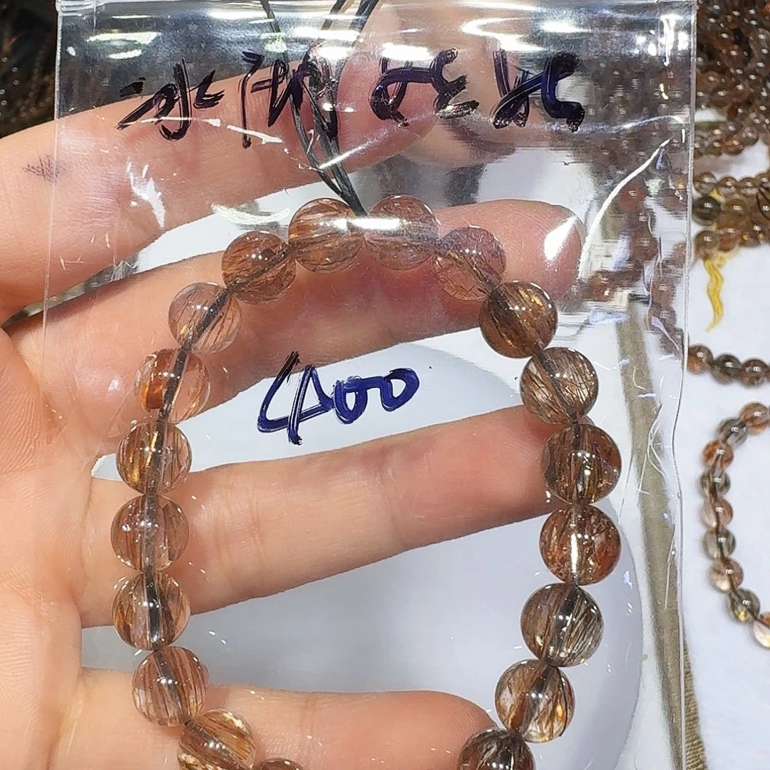 未镶嵌水晶手链黑金超七