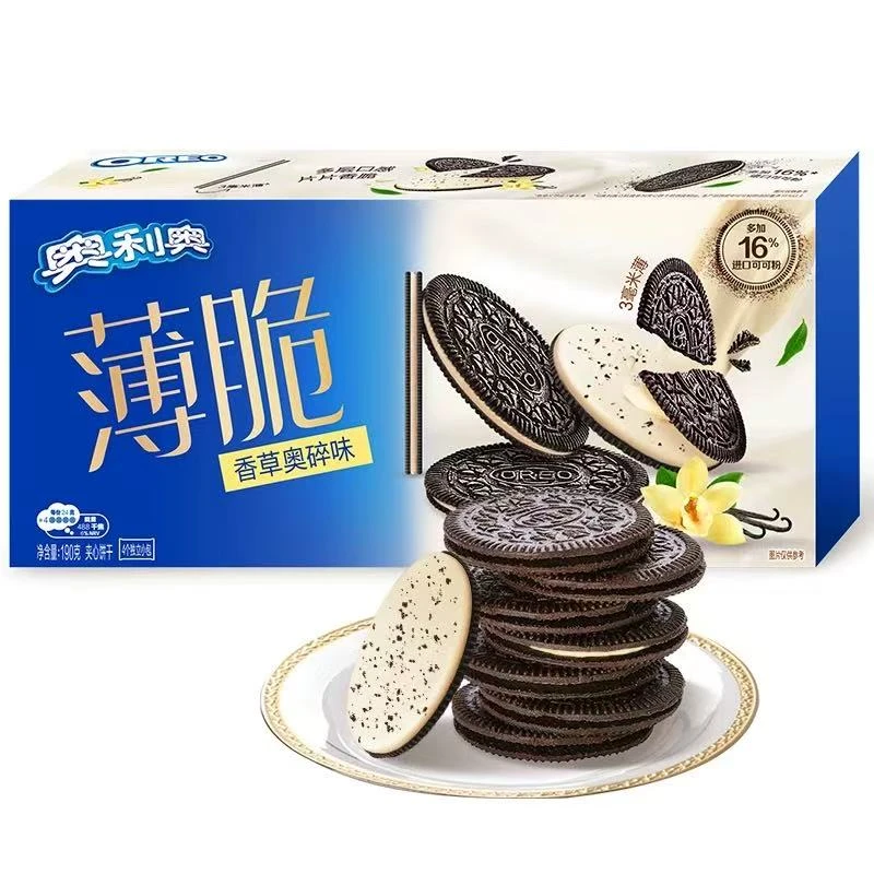 【25年7月28】190g*4盒 奥利奥 薄脆夹心饼干 轻乳拿铁/香草奥碎味