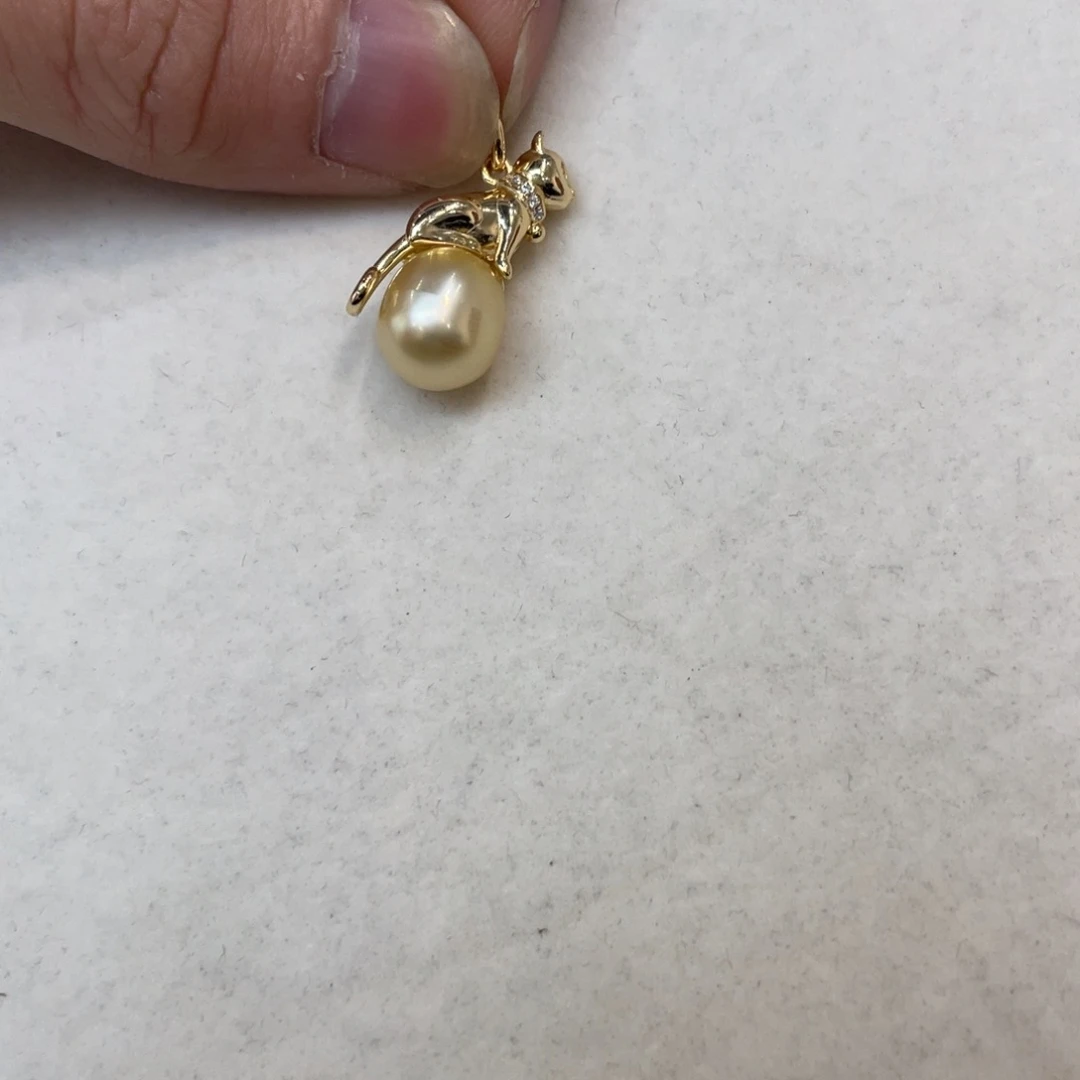 银S925镶嵌吊坠(不含链)海水珍珠
