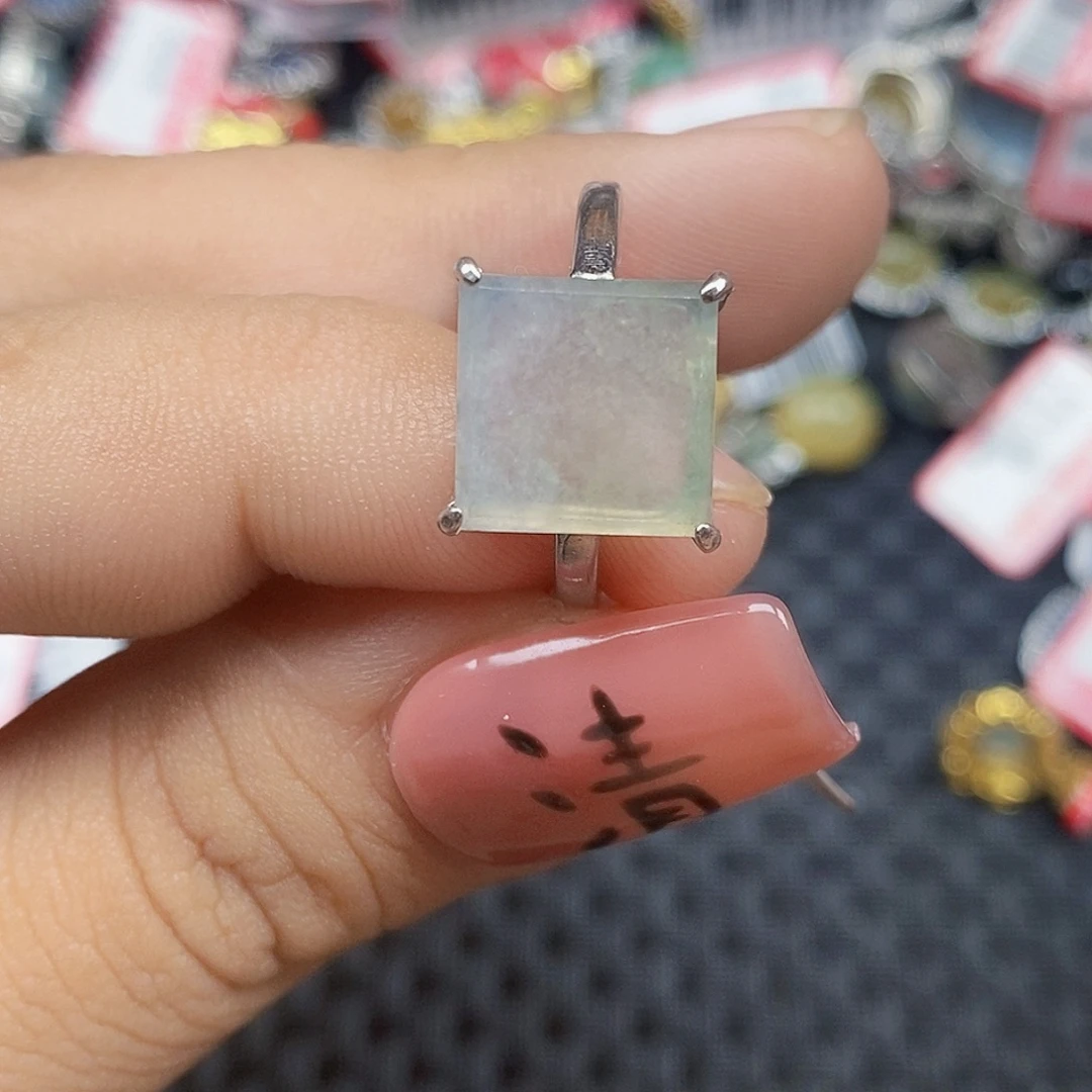 翡翠银S925镶嵌戒指