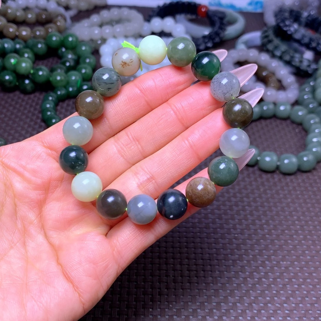 和田玉未镶嵌手串卡12