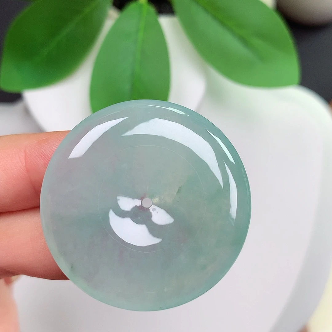 颈饰未镶嵌翡翠平安扣 35.8x5.9mm