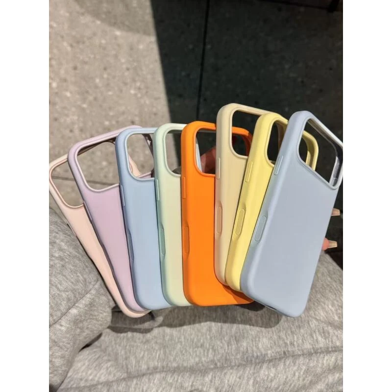 简约ins纯色多巴胺适用于iphone17promax苹果16pro手机壳15pr新款