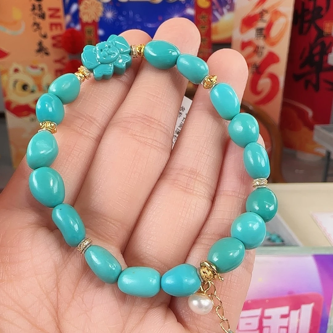 绿松石银S925镀金镶嵌珠宝奇石