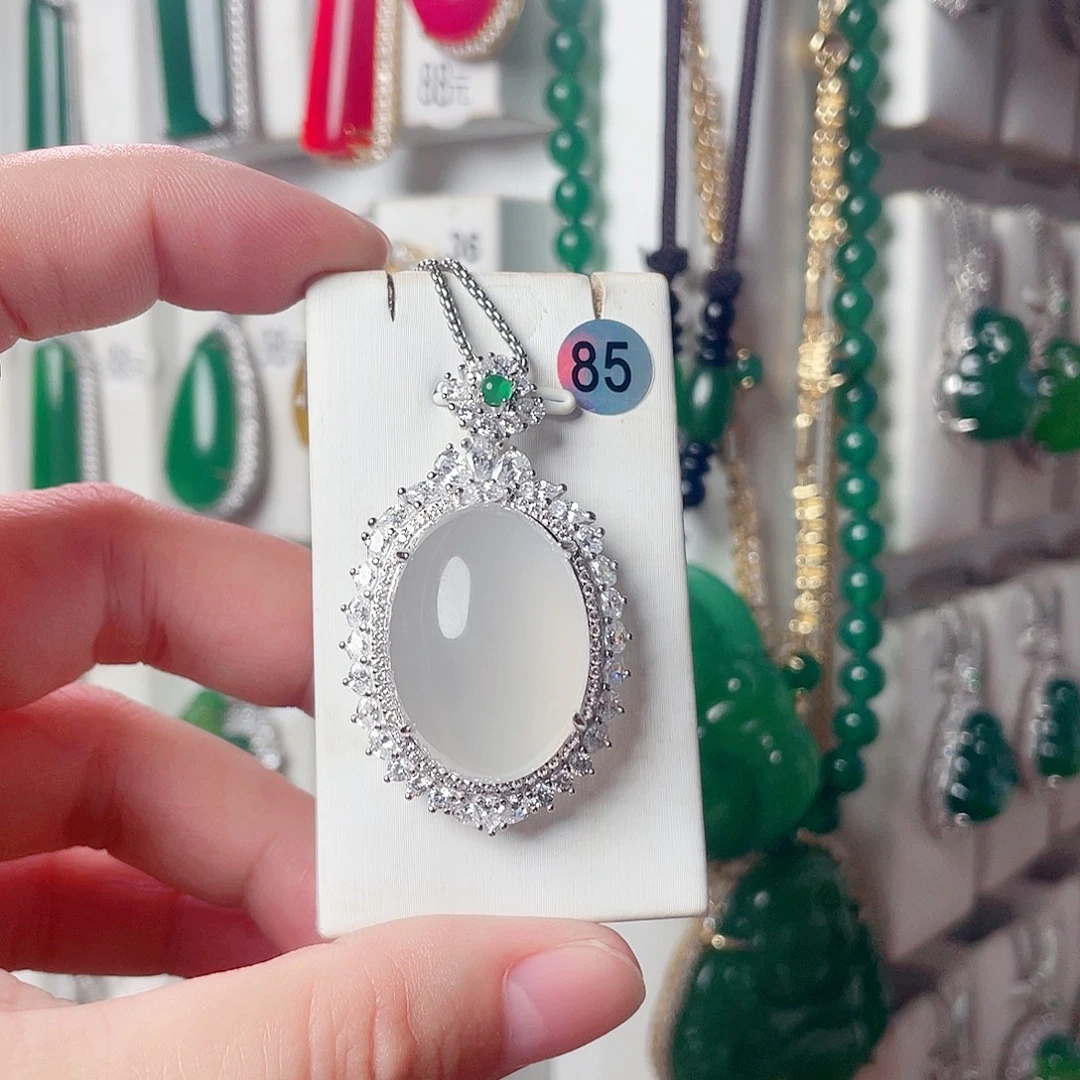 银S925镶嵌颈饰玛瑙/玉髓