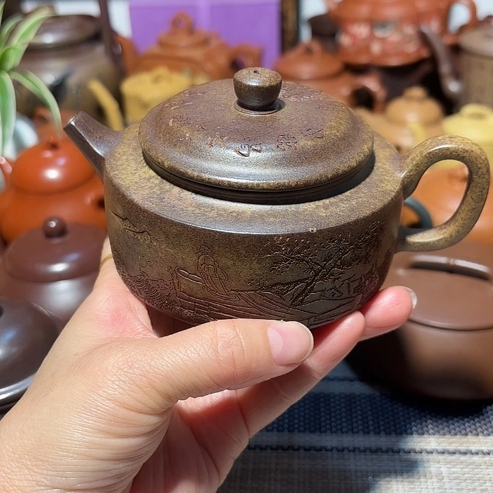 紫砂茶壶原矿宜兴紫砂微瑕