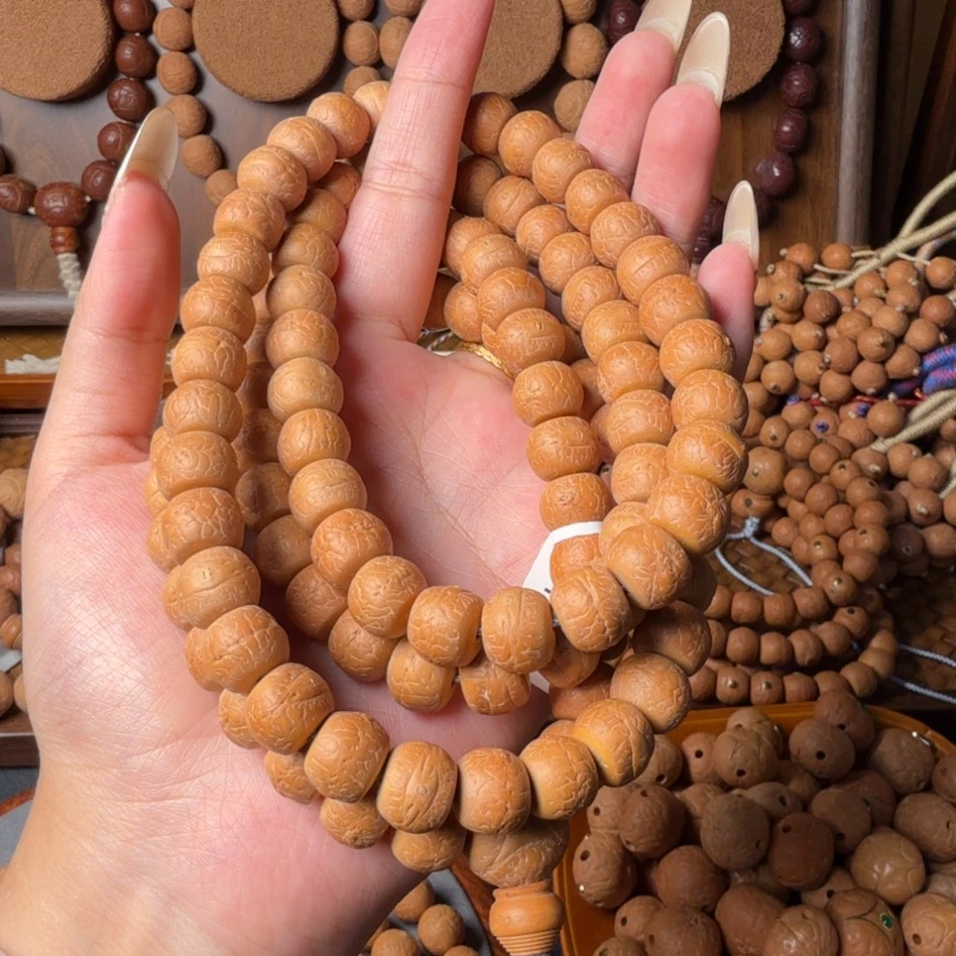 凤眼菩提把件精工藏切/12mm/长串