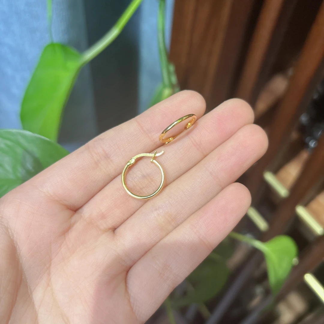 18k金素款百搭耳扣zx