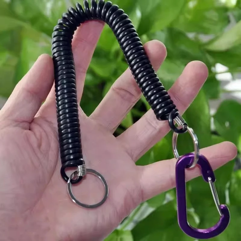 失手绳伸缩钓鱼绳弹簧绳防丢绳多功能挂扣路亚钳控鱼器渔具配件