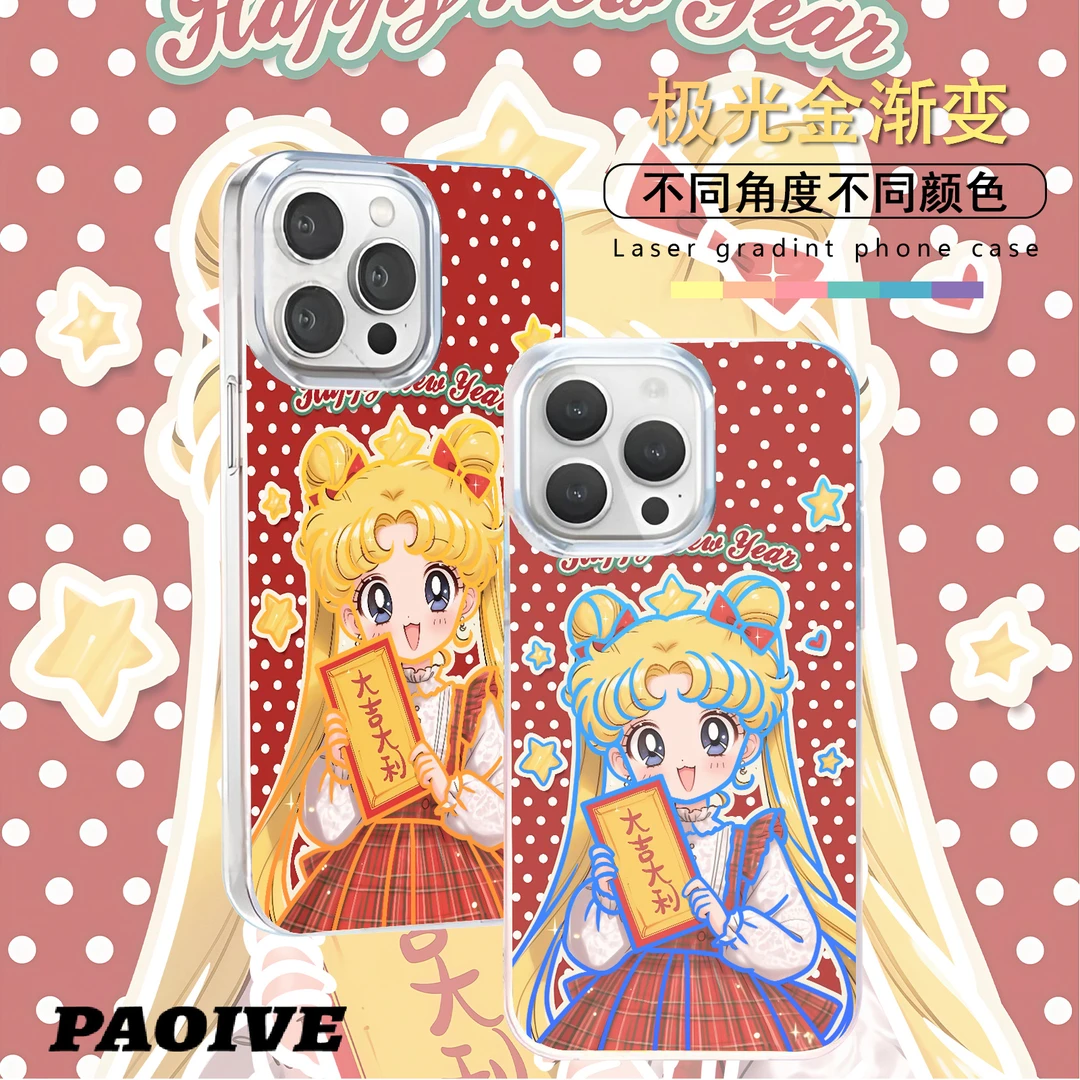 大吉大利美少女适用苹果华为vivo一加iPhone小米红米极光手机壳