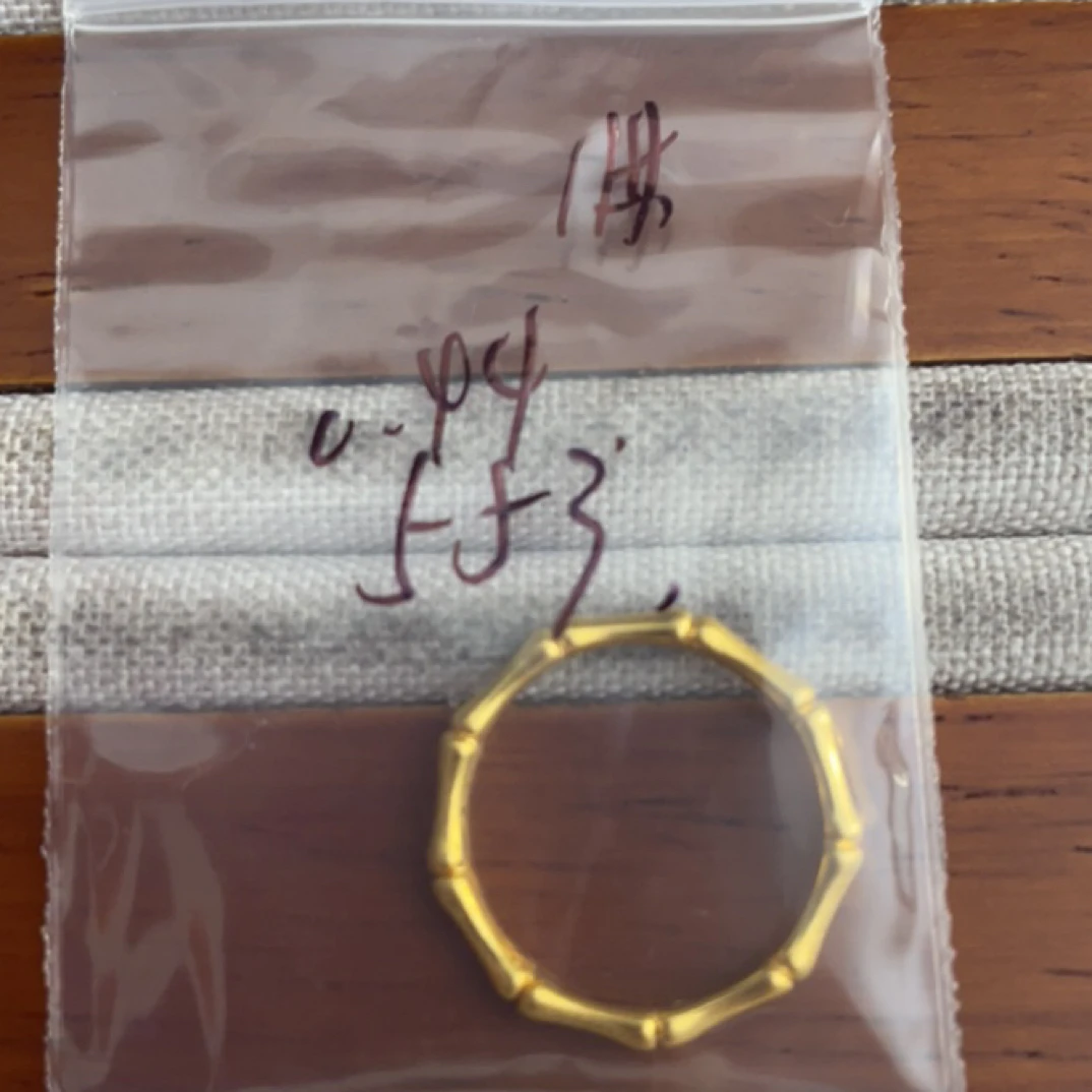 克重0.44 11号 竹节戒指 足金999