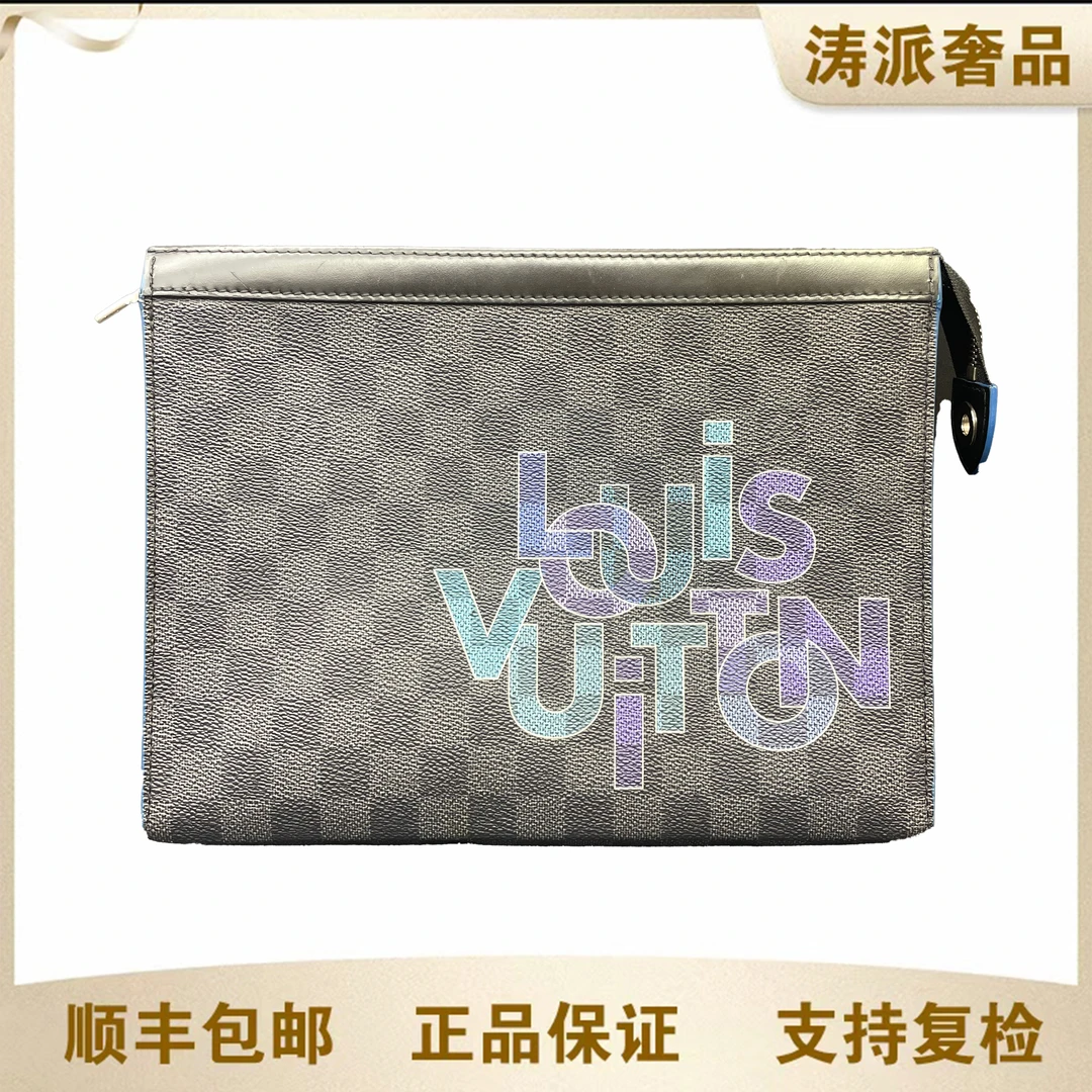 95新 LouisVuitton/路易威登 棋盘格洗漱手拿/14990