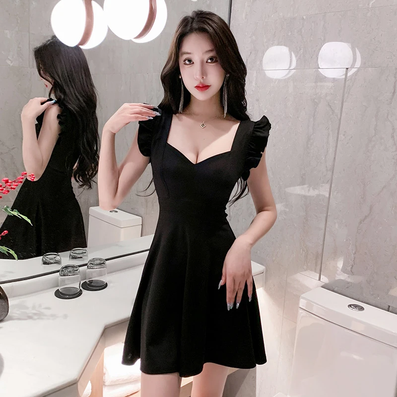 夜总店性感连衣裙气质遮肚夜场公主服养生按摩spa足浴技师工作服