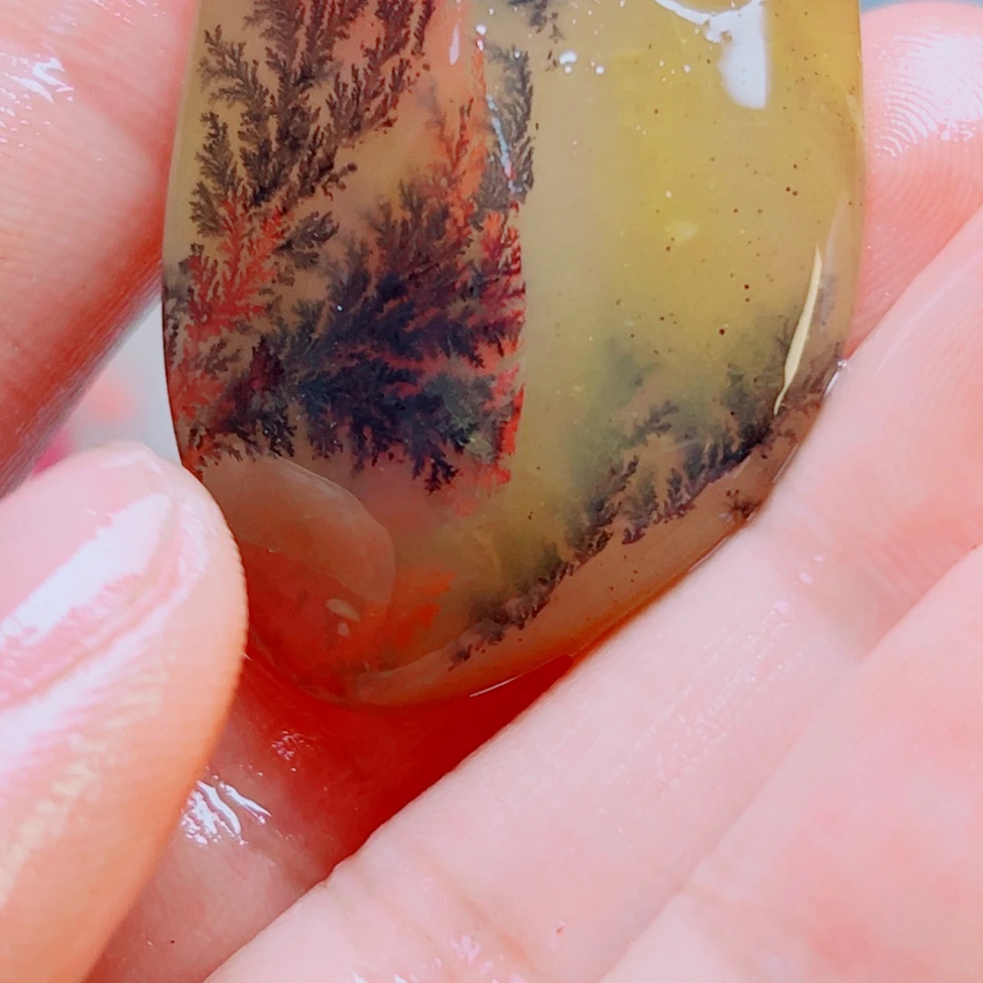 墨***石巴林石巴林水草吊坠