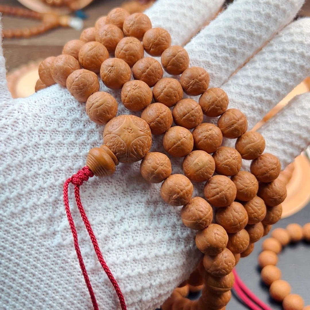 手串凤眼菩提12mm红皮单仓铁籽108