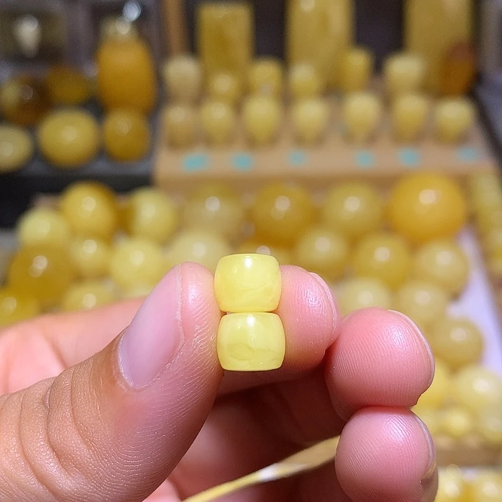 裸石蜜蜡未镶嵌天然俄料白花蜜蜡精工直切8