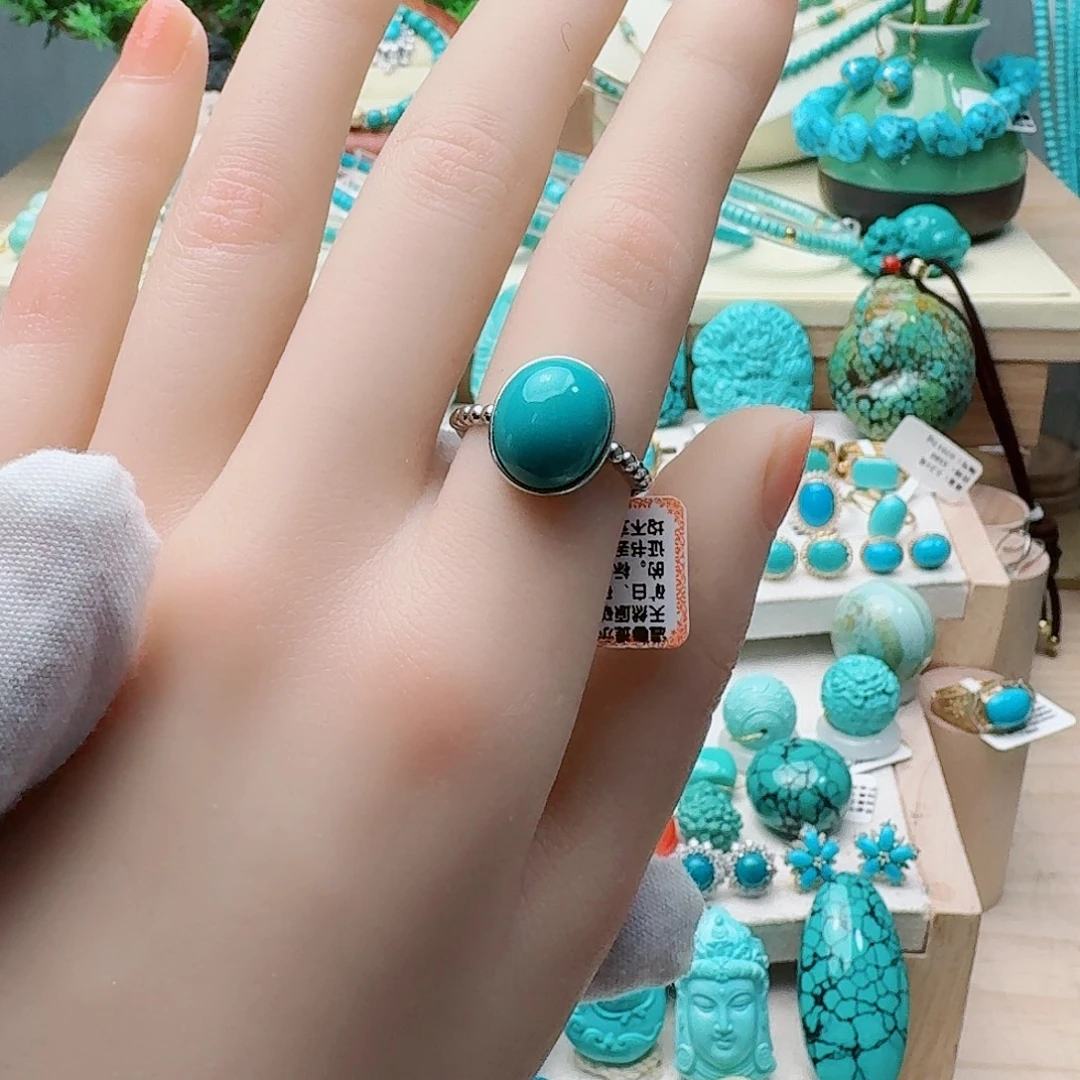 绿松石银S925镶嵌珠宝奇石