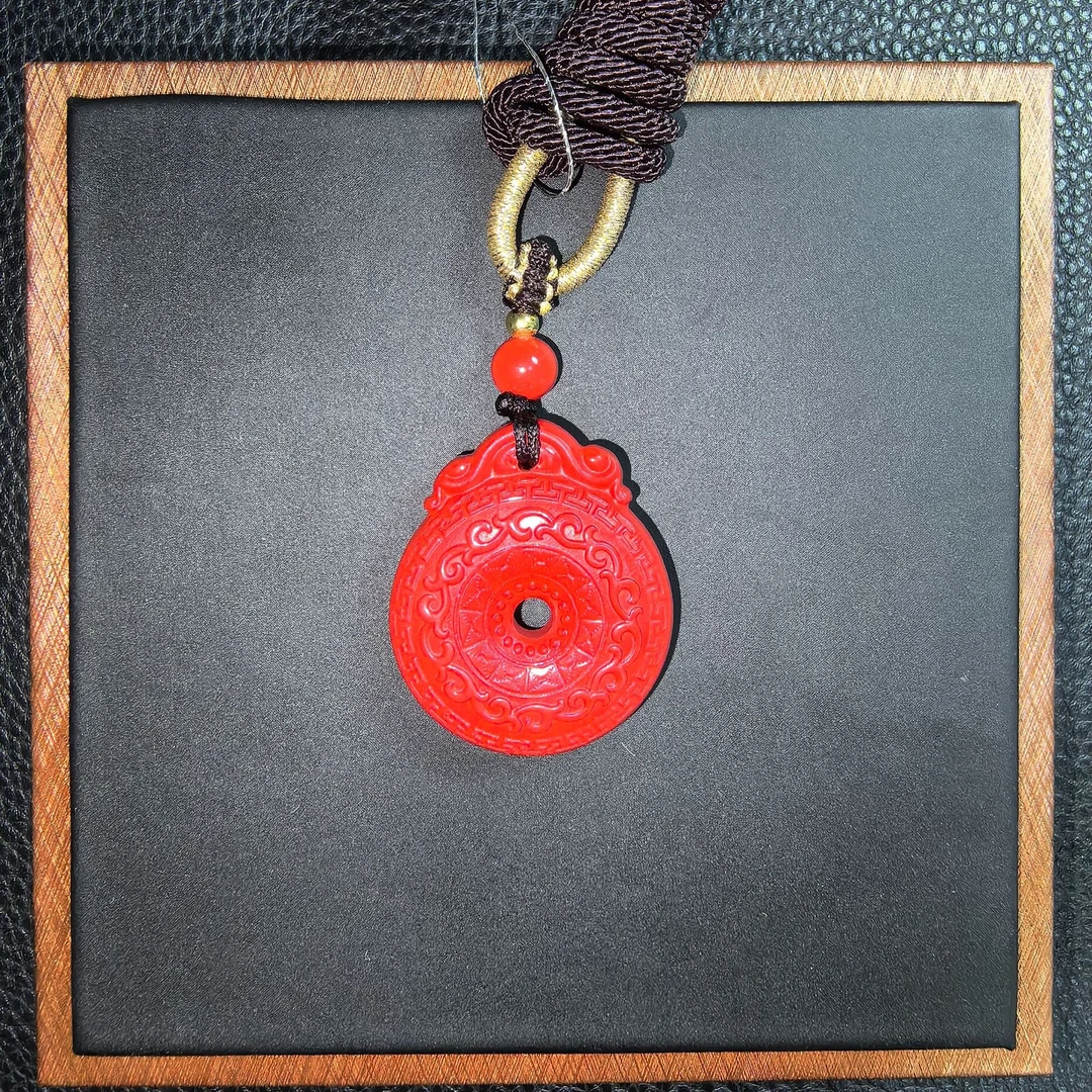 含辰砂工艺品精品朱砂怀古平安扣A标753多样性发一