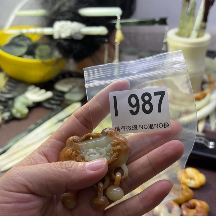 蛇纹石玉发饰合金点****6