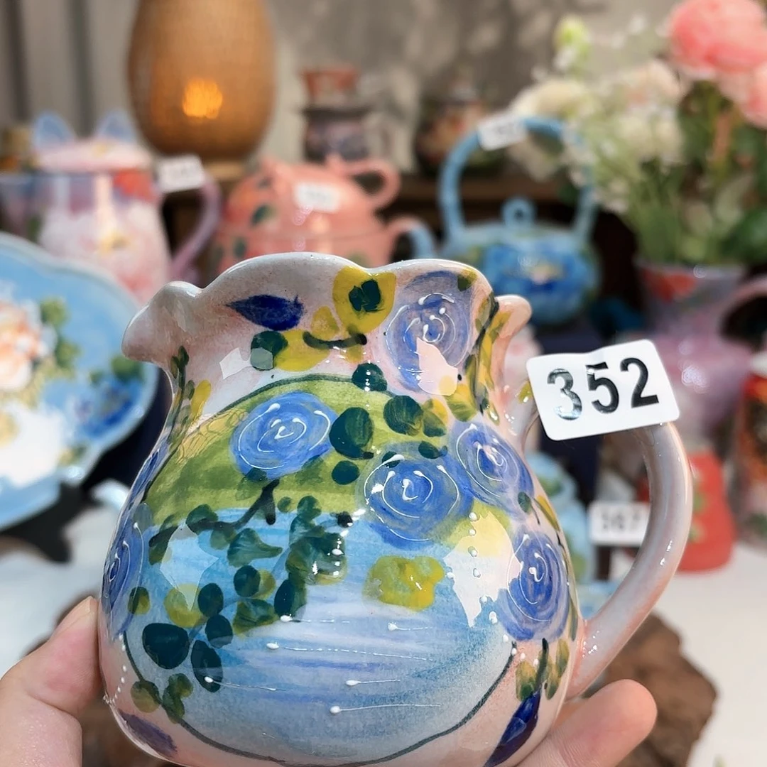 景德镇手绘高温釉下彩陶瓷茶具