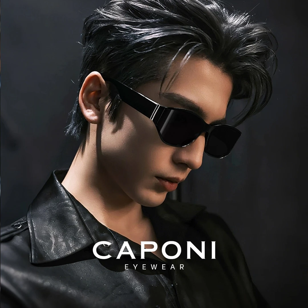 CAPONI曲面屏猫眼墨镜男款2025新款高级感偏光防晒UV400太阳镜女