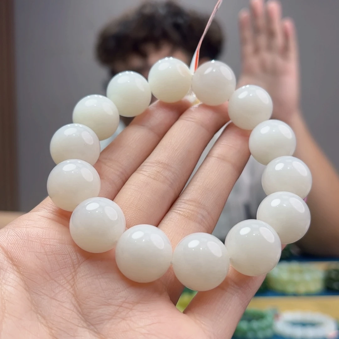 和田玉未镶嵌手链纯天然和田玉新疆且末天泰料16