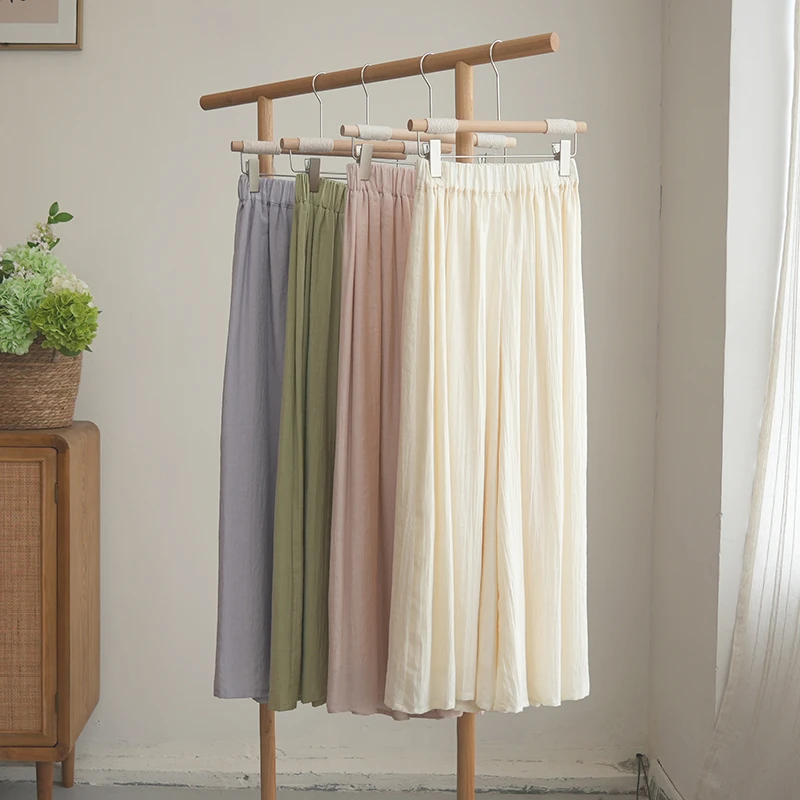 4471《雅韵诗心》原创夏季温柔宽松皱皱裙裤慵懒风日常阔腿裤子