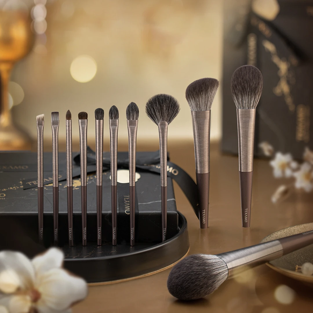 Texamo/黛末烁影系列化妆刷11支升级版套刷巨柔软套装眼影刷