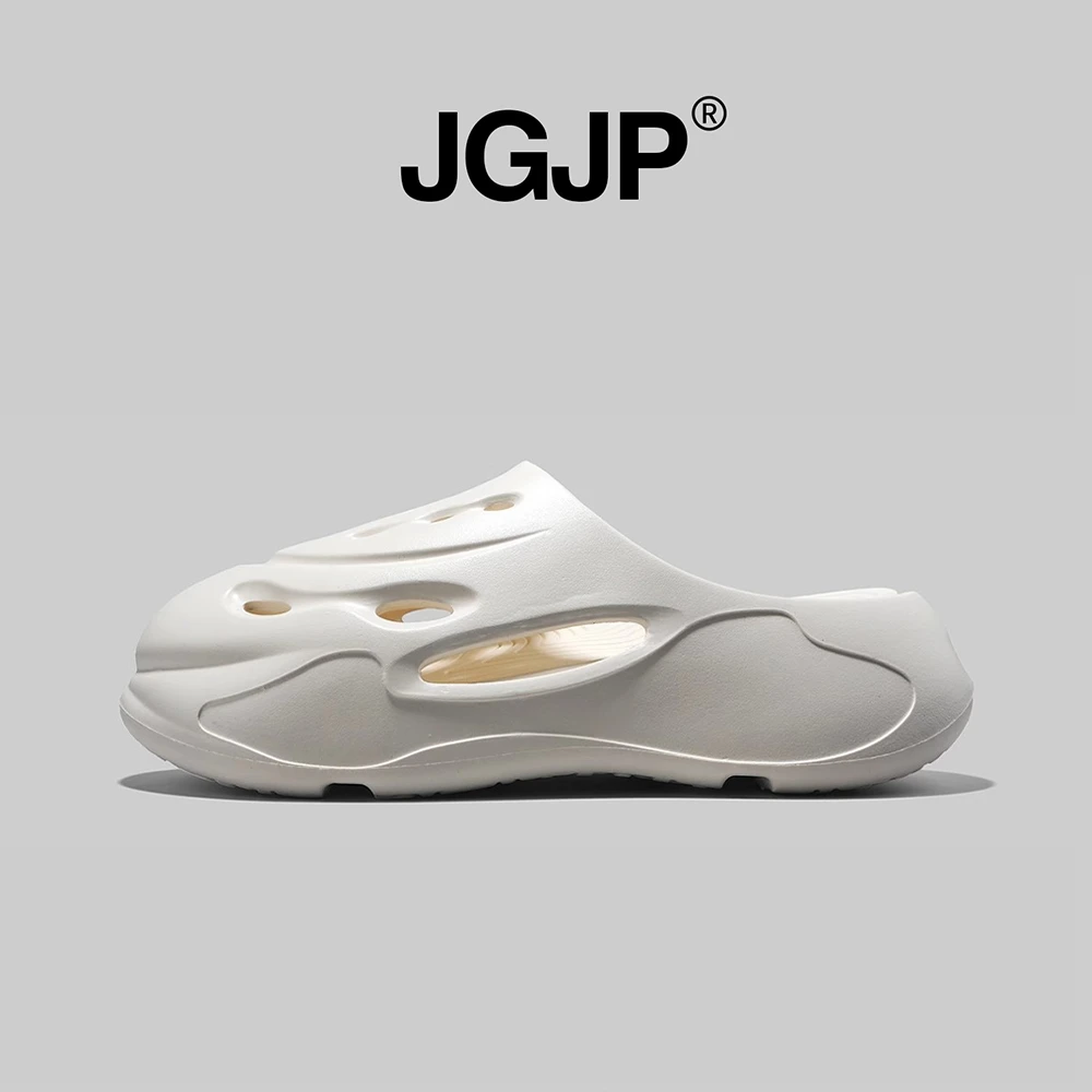 JGJP2025夏季新款洞洞鞋外穿户外凉鞋厚底增高包头一脚蹬勃肯拖鞋