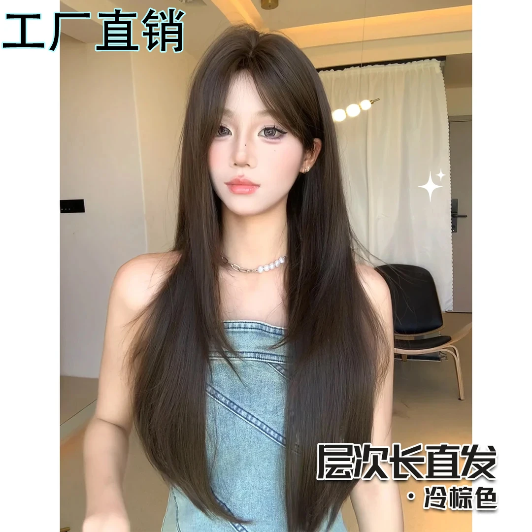 【朱砂痣】假发女日常韩系气质长直发温柔甜美修脸同款减龄整顶假发
