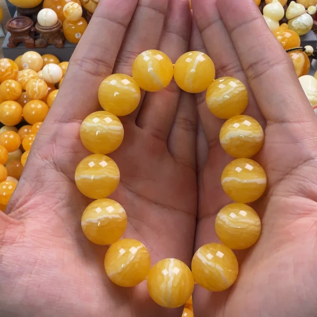 琥珀未镶嵌珠宝奇石18mm同料