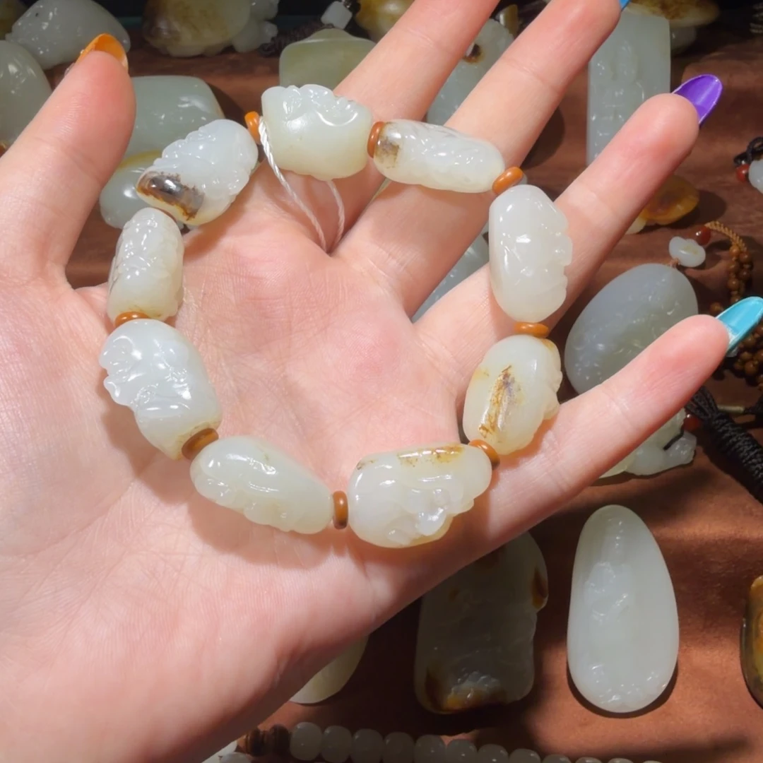 用***痴和田玉未镶嵌手链